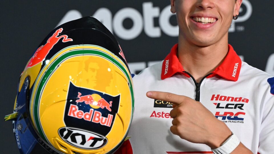 Diogo Moreira Reveals Ayrton Senna Tribute Helmet for Home MotoGP Round