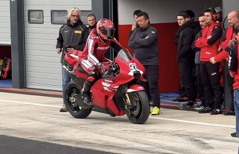 Michele Pirro tests new Ducati 850cc MotoGP machine at Misano&nbsp;