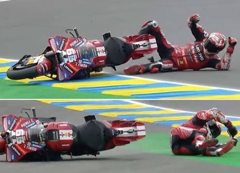Fan Footage Shows Bagnaia’s Furious Gravel Trap Reaction After Le Mans French GP Crash