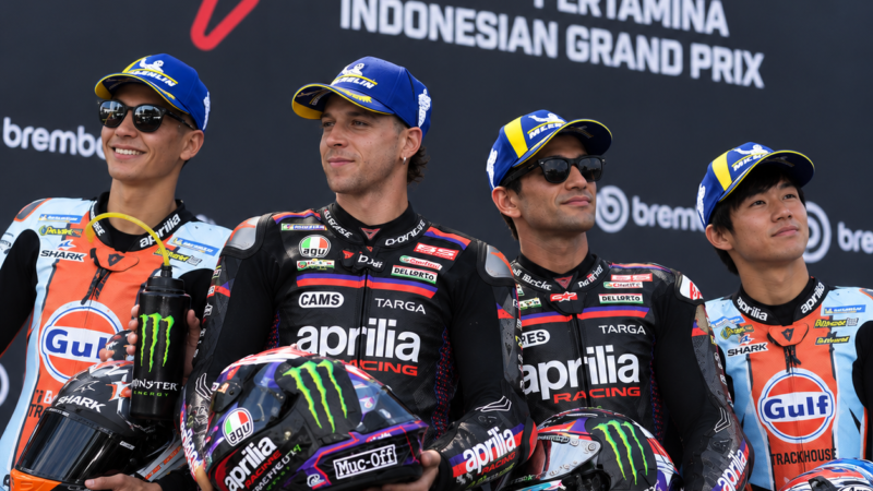 Aprilia claims historic 1–2–3–4 in Indonesia